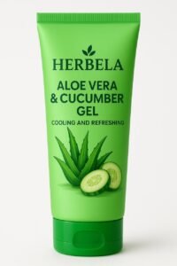 Herbela Aloe Vera & Cucumber Gel Cooling & Refreshing | Instant Hydration | Skin Soothing Formula